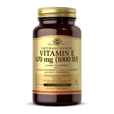 Solgar, Vitamin E (d-Alpha Tocopherols and Mixed Tocopherols), 1000 IU, 100 S Gels