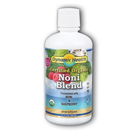 Dynamic Health Laboratories, Organic Tahitian Noni Raspberry Flavor, 32 Oz
