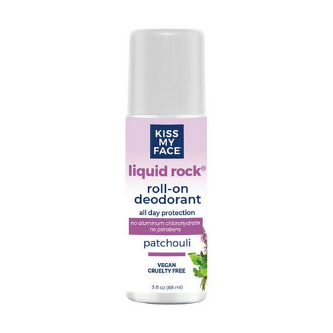 Kiss My Face, Liquid Rock Roll-On Deodorant, Patchouli 3OZ