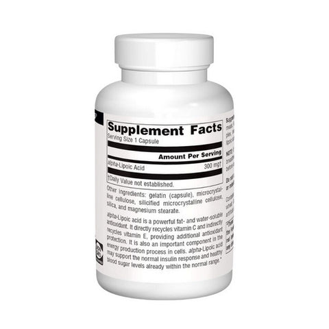 Source Naturals, Alpha Lipoic Caps, 300 mg, 120 Caps