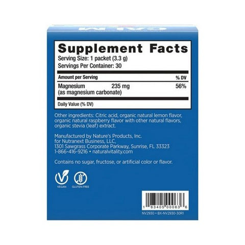 Natural Vitality, Natural Calm, Raspberry Lemon 30 Pkts