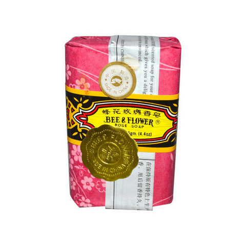 BEE & FLOWER SOAP, Bar Soap Rose, 4.4 oz