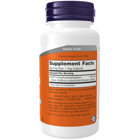Now Foods, 5-HTP, 100 mg, 60 Vcaps