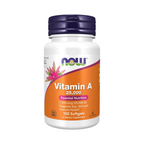 Now Foods, Vitamin A, 25,000 IU, 100 Softgels