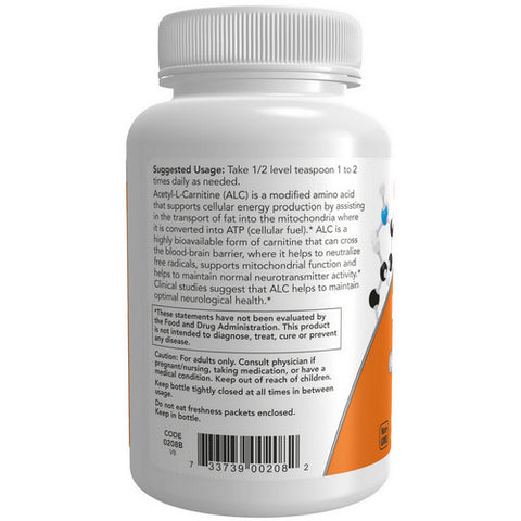 Now Foods, Acetyl-L Carnitine, Powder 3 OZ