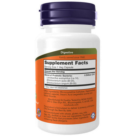 Now Foods, 8 Billion Acidophilus & Bifidus, 60 Caps