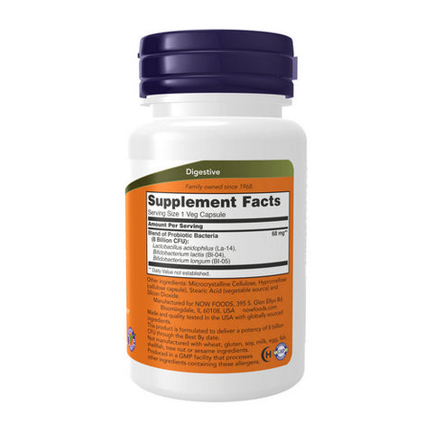 Now Foods, 8 Billion Acidophilus & Bifidus, 60 Caps