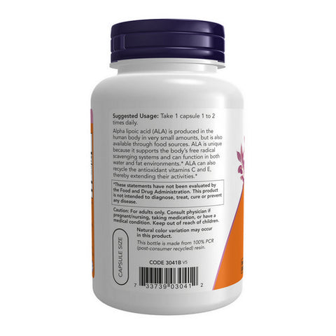Now Foods, ALPHA LIPOIC ACID, 100 mg, 120 Veg Caps