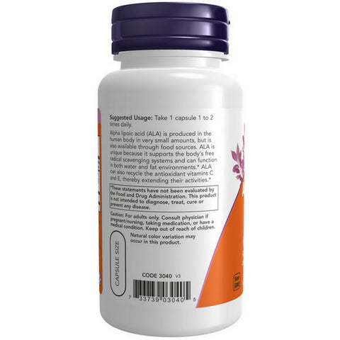 Now Foods, Alpha Lipoic Acid, 100 mg, 60 Vcap