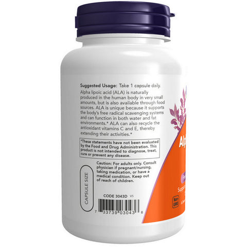 Now Foods, ALPHA LIPOIC ACID, 250 mg, 120 Caps