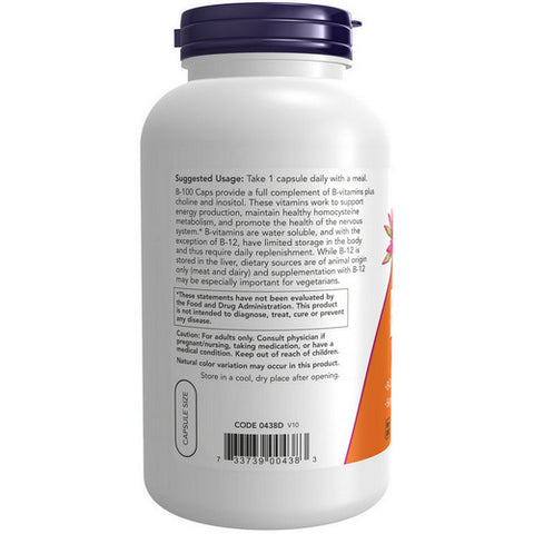 Now Foods, Vitamin B-100, 250 Caps