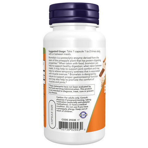 Now Foods, Bromelain, 2400GDU/500 mg, 60 Veg Caps