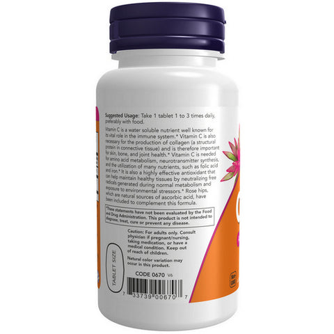 Now Foods, Vitamin C-500, 100 Tabs