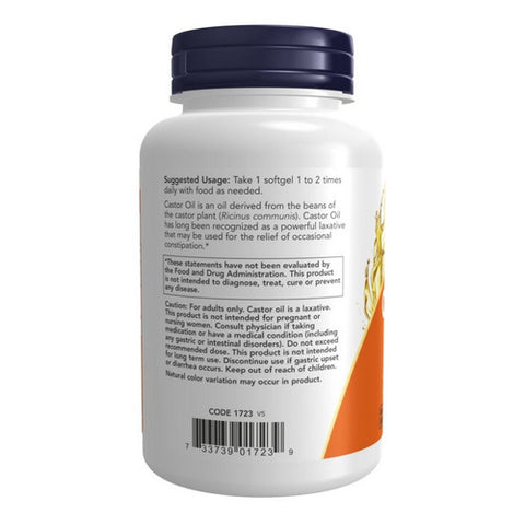 Now Foods, Castor Oil, 650 Mg, 120 Softgels