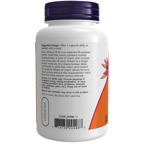 Now Foods, Flush Free Niacin, 500 mg, 90 Veg Caps