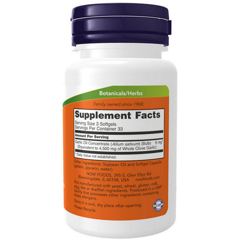 Now Foods, Garlic Oil, 1500 mg, 100 Sgels