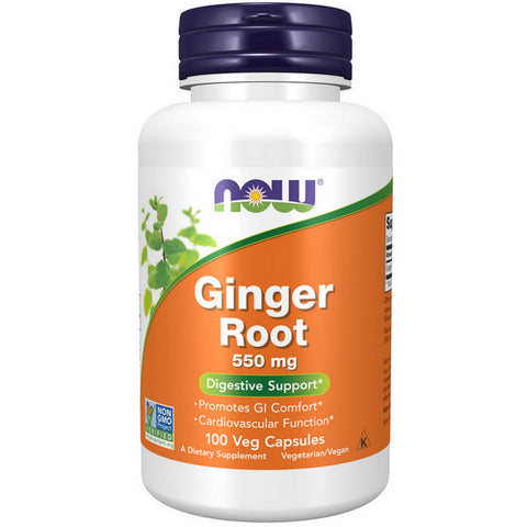 Now Foods, Ginger Root, 550 mg, 100 Caps