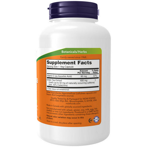 Now Foods, Green Tea Extract, 400 mg, 250 Caps