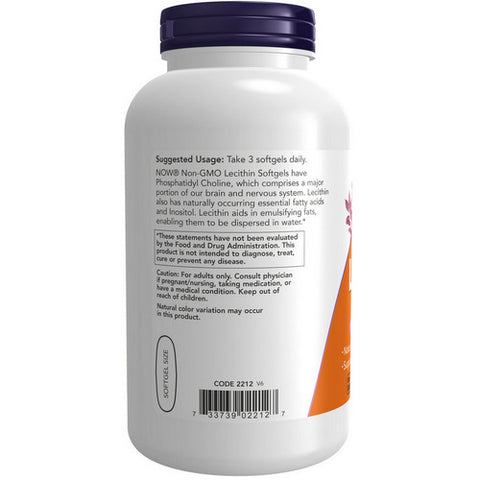 Now Foods, Lecithin, 1200 mg, 200 Sgels