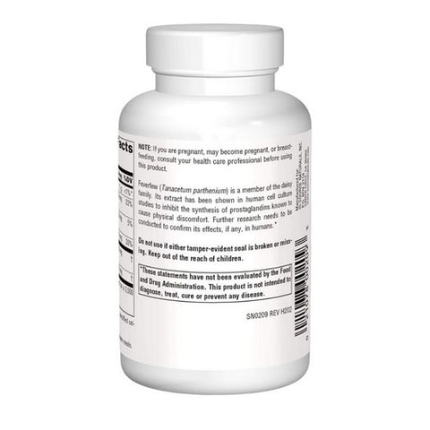 Source Naturals, Feverfew Extract, 100 Tabs