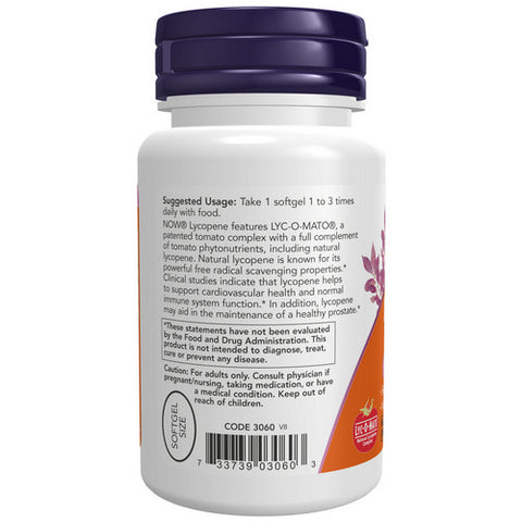 Now Foods, Lycopene, 10 mg, 60 Sgels