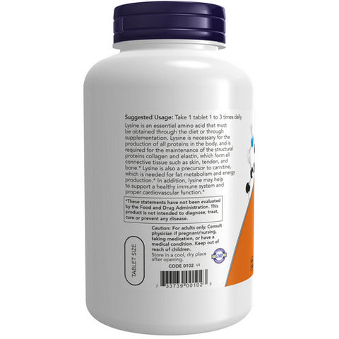 Now Foods, Lysine, 500 mg, 250 Tabs