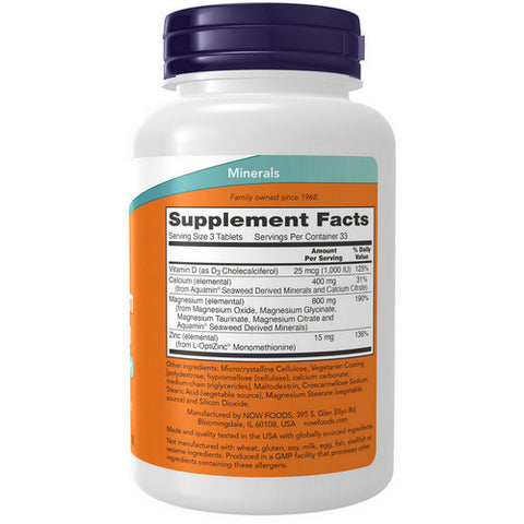 Now Foods, Magnesium & Calcium, 100 Tabs