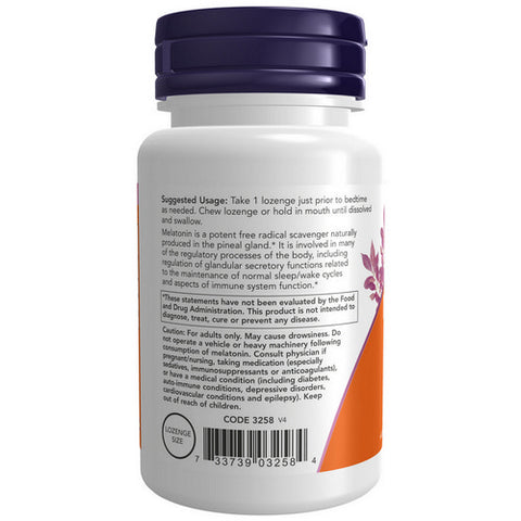 Now Foods, Melatonin, 3 mg, 90 Lozenges