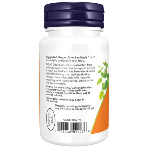 Now Foods, Odorless Garlic Original, 50 mg, 100 Sgels