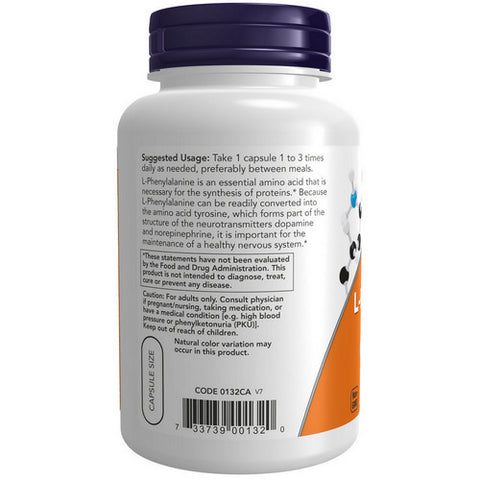 Now Foods, L - Phenylalanine, 500 mg, 120 Caps