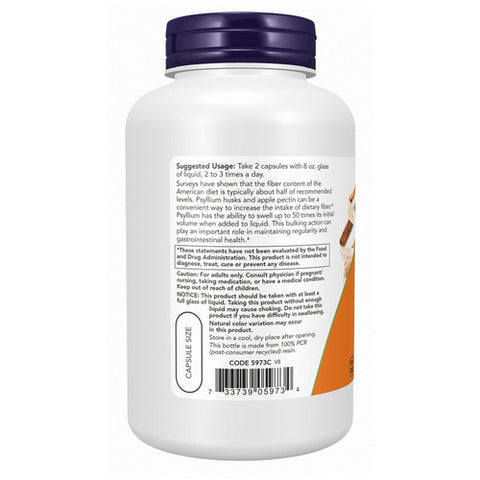 Now Foods, Psyllium Husk, 700 Mg, 180 Veg Caps