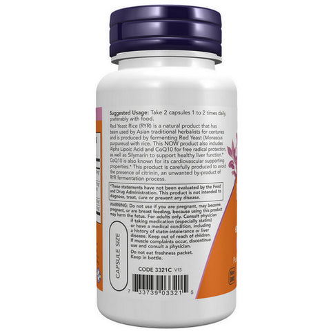 Now Foods, RED YEAST RICE & COQ10 FORMULA, 60 Vcaps