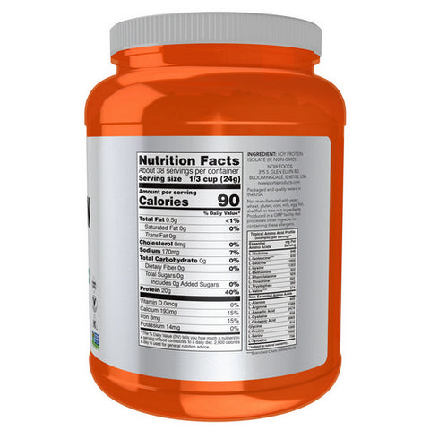 Now Foods, Soy Protein Isolate, Unflavored, 2 lbs