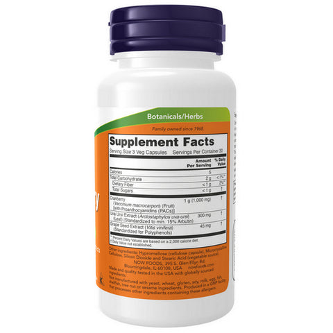 Now Foods, Cranberry with PACs, 90 Veg Caps