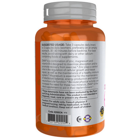 Now Foods, ZMA Capsules, 800 mg, 90 Veg Caps