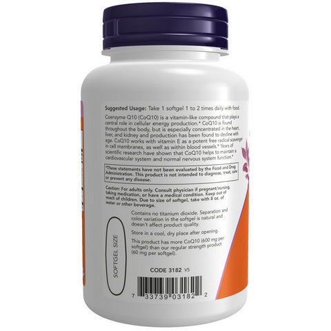 Now Foods, CoQ10, 600 mg, 60 Softgels