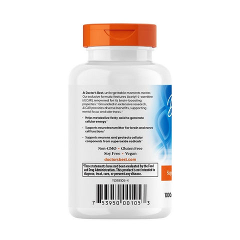 Doctors Best, Best Acetyl L-carnitine, 588 mg, 60 Veg Caps