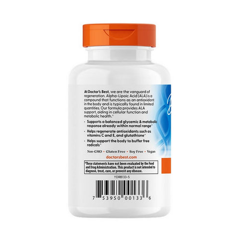 Doctors Best, Best Alpha Lipoic Acid, 600 mg, 60 Veggie Caps