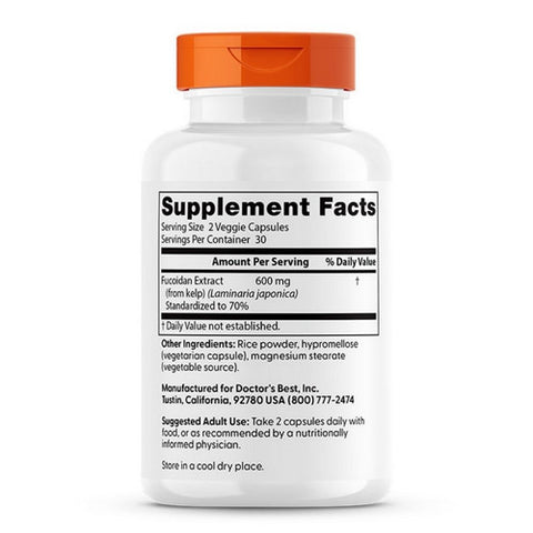 Doctors Best, Best Fucoidan 70%, 60 Veggie Caps