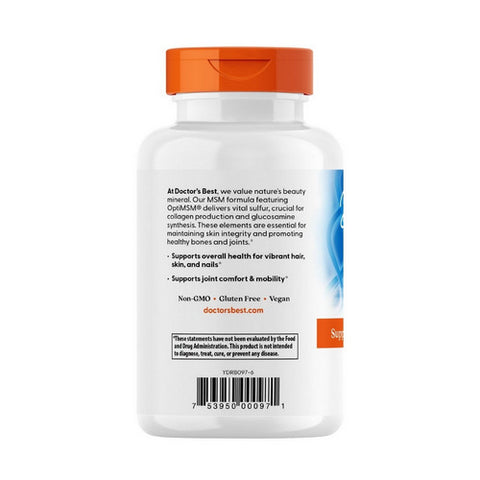 Doctors Best, MSM with OptiMSM, 1500 mg, 120 Tabs