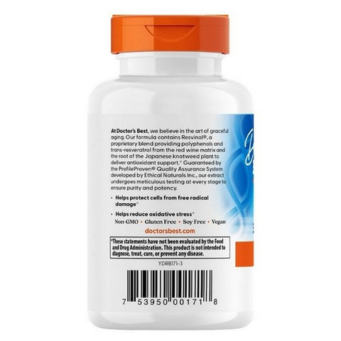 Doctors Best, Best Trans Resveratrol 100 Featuring Resvinol-25, 60 Veggie Caps