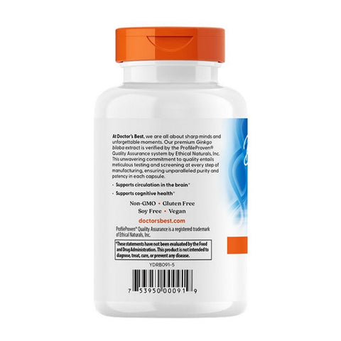 Doctors Best, Extra Strength Ginkgo, 120 mg, 120 Veggie Caps
