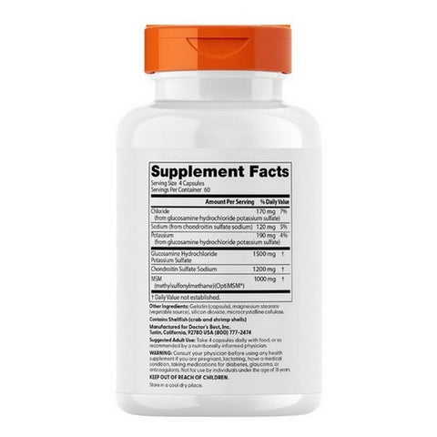 Doctors Best, Glucosamine Chondroitin MSM with OptiMSM, 240 Caps
