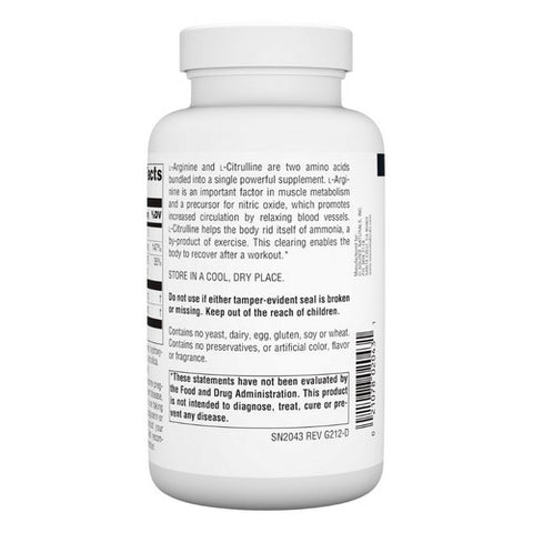 Source Naturals, L-Arginine L-Citrulline Complex, 120 Tabs