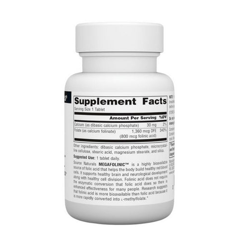 Source Naturals, Mega-folinic, 120 Tabs
