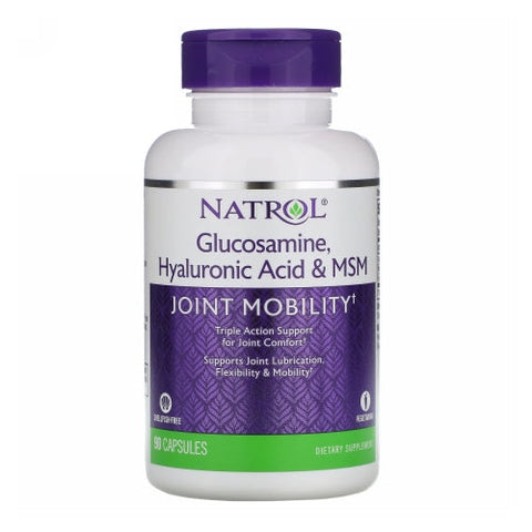 Natrol, Hyaluronic Acid, Vegetarian W/msm & Glucosamine 90 Caps