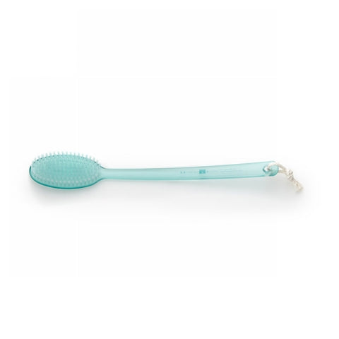 Earth Therapeutics, Feng Shui Back Brush W/ergo Grip, Wood/frosted Green 1 Pc