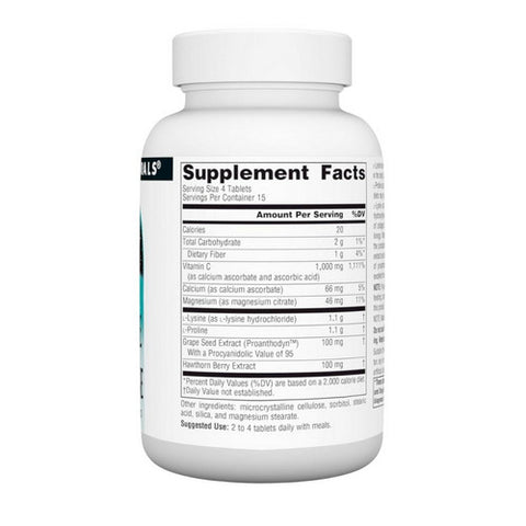 Source Naturals, L-Proline/L-Lysine, 275 mg, 60 Tabs