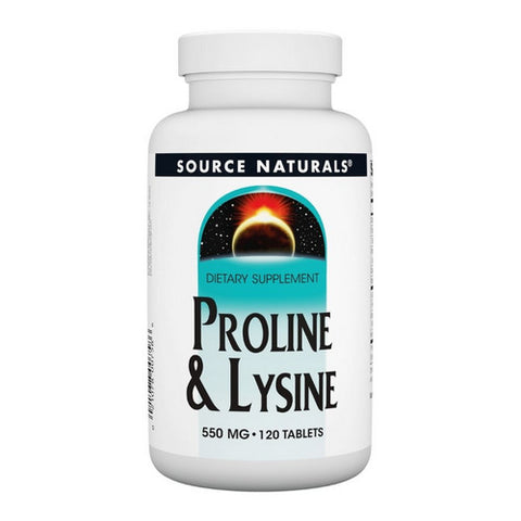 Source Naturals, L-Proline/L-Lysine, 275 mg, 120 Tabs