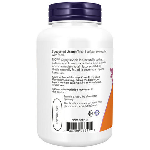 Now Foods, Caprylic Acid, 600 mg, 100 Softgels